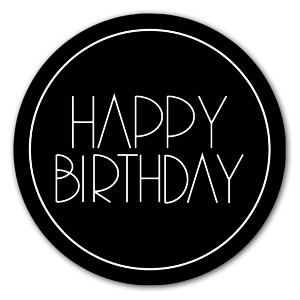 A cool label for a birthday party!