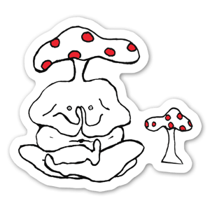 Funny stickers with the Mushroom man 