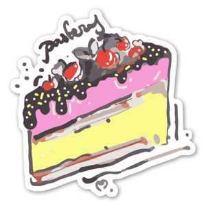A cake sticker