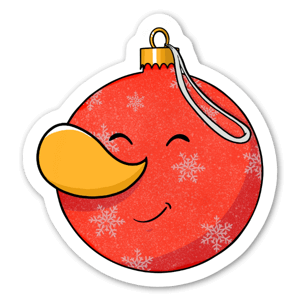 Have a merry Christmas with Flaky the sweet Christmas ball!
