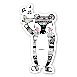 Listen to the birds sing, or look at this sticker and imagine it...