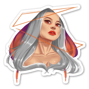 simple, cute sticker with a geometric vibe 