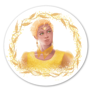 Get a subtle gold aesthetic with this sticker 