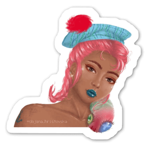 a warm and cool toned colored sticker fit for color coordinating aesthetics 