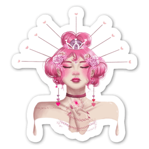 a crowning sticker to any pink aesthetic 