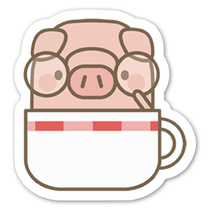 A smart looking teacup pig with glasses.