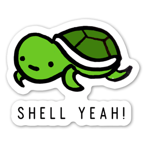A cute cartoon turtle.