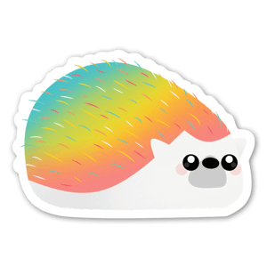 Cute rainbow hedgehog