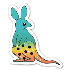 Rainbow bubbletea kangaroo