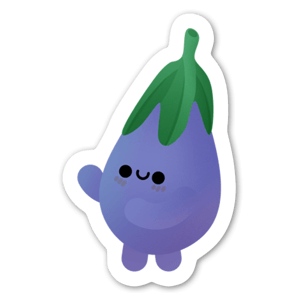 Cute eggplant