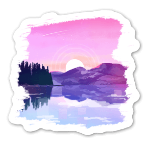 The reflection of the mountains