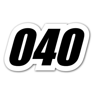 040 as a racing sticker