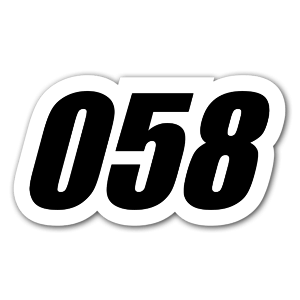 Racing number 058