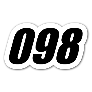 098 sticker for racing