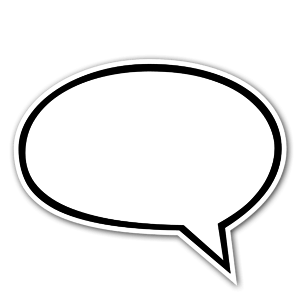 A regular speech bubble as a sticker