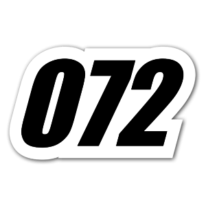 A perfect sticker to put on your car or to use for a race!