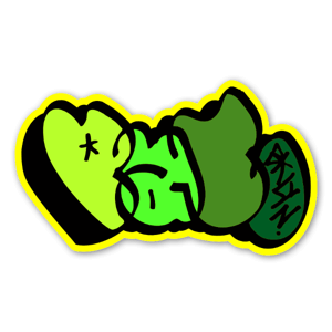 Awesome graffiti stickers Made by Pat From bklyn