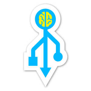 usb plugged in stickers