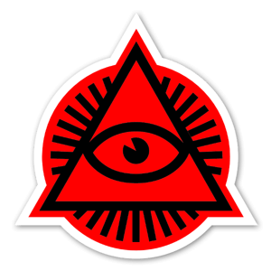 Red and black eye as a cool sticker