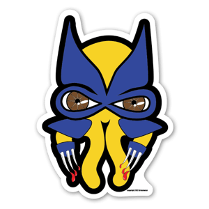 Skullyverine custom stickers made by Grimm 