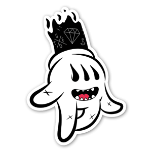 Custom sticker hand by Cote Escriva
