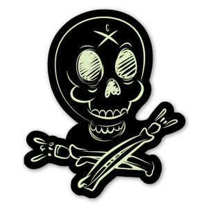Crossed skull and bones sticker by Cote Escriva