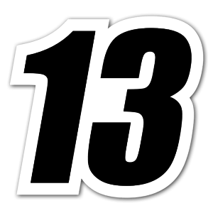 Black racing sticker 