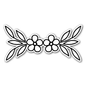 Cute twin flower as a sticker