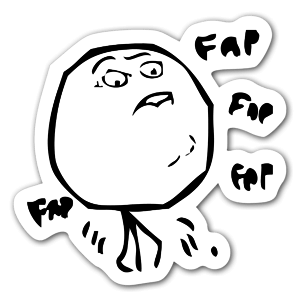 Sticker with a funny FapFapFap Rage Face