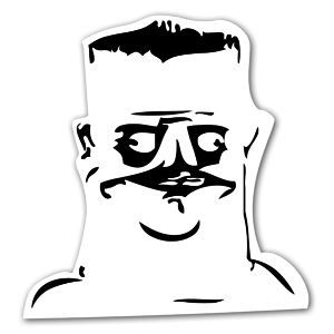 A cool sticker with the Frankenstein Meme