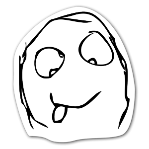 Stickers with the memes crazy face