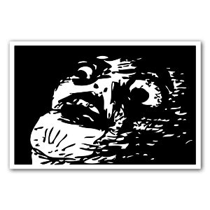 Memes Ohh Scaaary black and white sticker