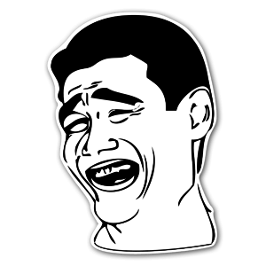 A happy hahaha face as a sticker