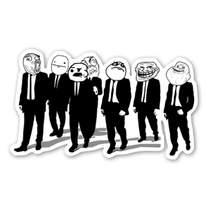 Resovoirdogs rage faces sticker