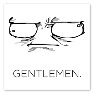The gentlemen meme sticker
