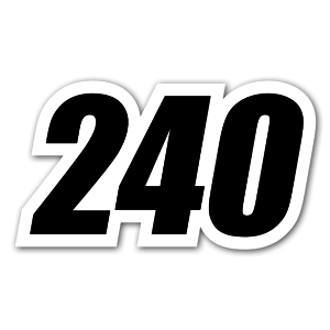 Number 240 as a sticker