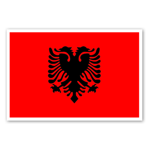 Flag of Albania as stickers