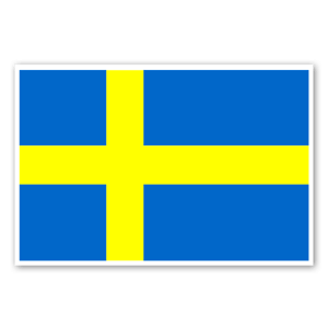 The Swedish flag as stickers