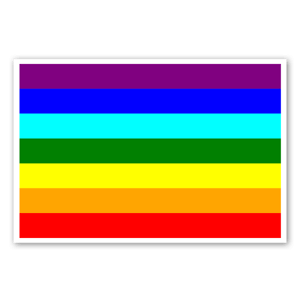 A rainbow flag as a sticker