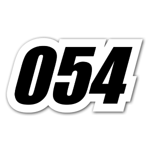 Number 054 as a sticker